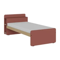 Lit cosy - Odéos - 90 x 190 cm - sommier panneau long pans Hêtre Verni Naturel
