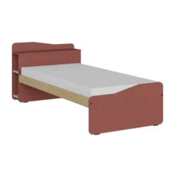 Lit cosy - Odéos - 90 x 190 cm - sommier panneau long pans Hêtre Verni Naturel
