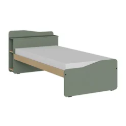 Lit cosy - Odéos - 90 x 190 cm - sommier panneau long pans Hêtre Verni Naturel