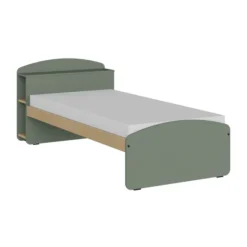 Lit cosy - Odéos - 90 x 190 cm - sommier panneau long pans Hêtre Verni Naturel