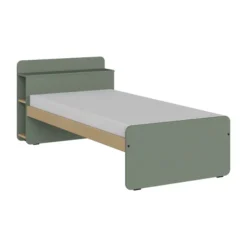 Lit cosy - Odéos - 90 x 190 cm - sommier panneau long pans Hêtre Verni Naturel