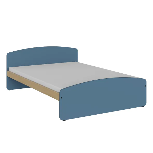 Lit panneau cintré - Kumyos - 140 x 190 cm - sommier panneau - compatible PMR