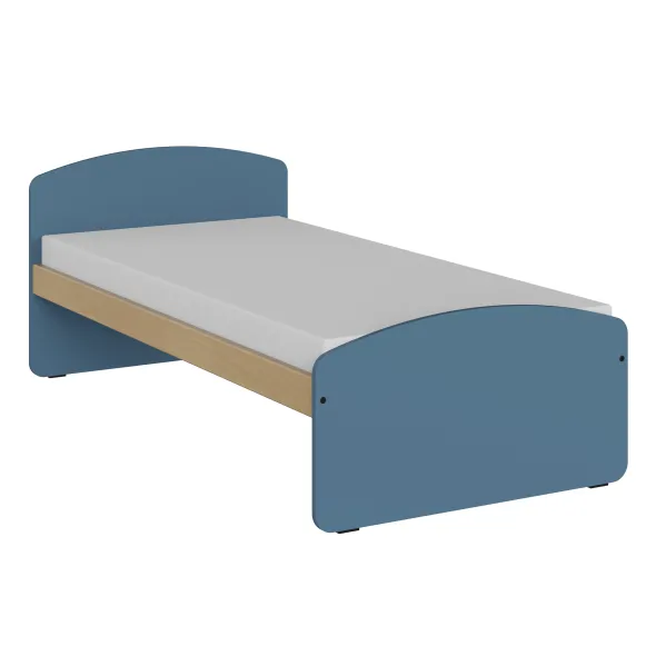 Lit panneau cintré - Kumyos - 90 x 190 cm - sommier panneau - compatible PMR