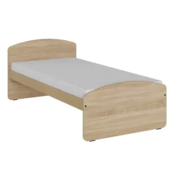 Lit panneau cintré - Kumyos - 90 x 200 cm - sommier panneau - compatible PMR