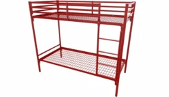 Lit superposé métallique - Steel - 90 x 190 cm - sommier métallique