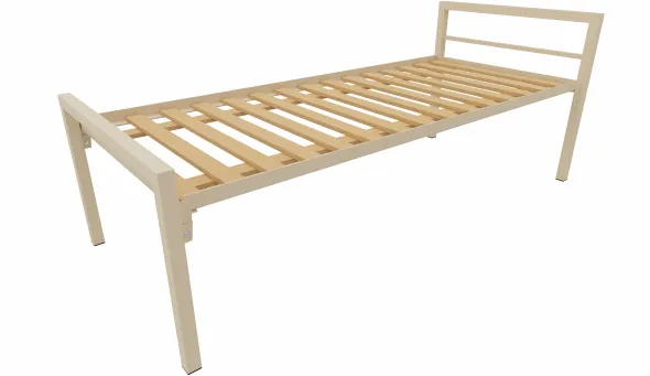Lit 1 traverse - Square - 80 x 190 cm - sommier à lattes rigides - adapté PMR