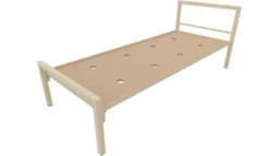 Lit 1 traverse - Square - 80 x 200 cm - sommier panneau