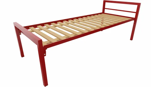 Lit 1 traverse - Square - 80 x 200 cm - sommier à lattes rigides - adapté PMR
