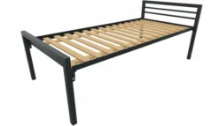 Lit 2 traverses - Square - 90 x 190 cm - sommier à lattes rigides - adapté PMR