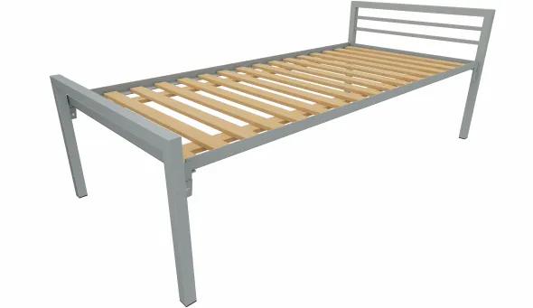 Lit 2 traverses - Square - 90 x 200 cm - sommier à lattes rigides - adapté PMR