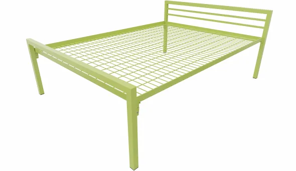 Lit 2 traverses - Square - 140 x 190 cm - sommier métallique - adapté PMR