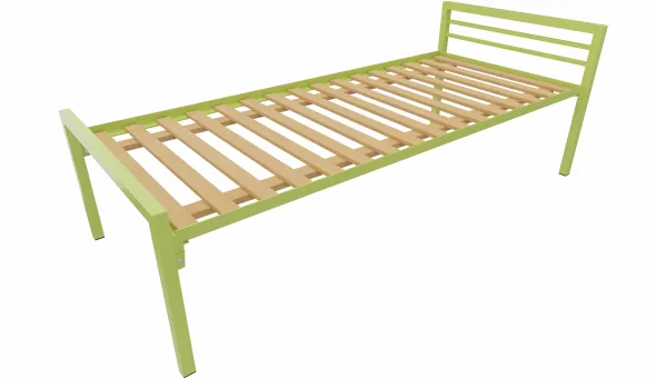 Lit 2 traverses - Square - 90 x 210 cm - sommier à lattes rigides - adapté PMR
