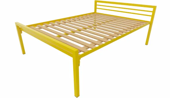 Lit 2 traverses - Square - 140 x 190 cm - sommier à lattes rigides - adapté PMR
