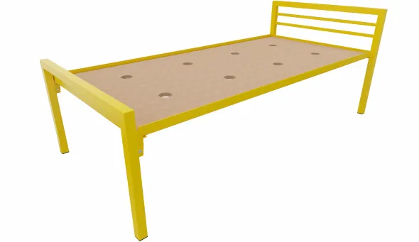 Lit 2 traverses - Square - 90 x 190 cm - sommier panneau - adapté PMR