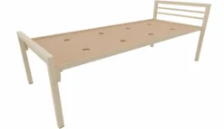 Lit 2 traverses - Square - 80 x 200 cm - sommier panneau - adapté PMR
