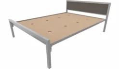 Lit tête panneau - Square - 140 x 190 cm - sommier panneau