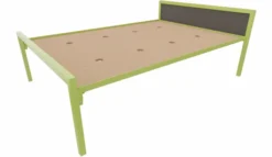 Lit tête panneau - Square - 140 x 200 cm - sommier panneau - adapté PMR