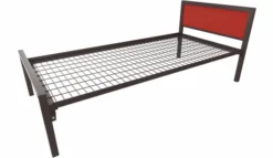 Lit tête panneau - Square - 90 x 190 cm - sommier métallique