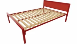 Lit tête panneau - Square - 140 x 190 cm - sommier à lattes rigides