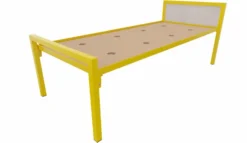 Lit tête panneau - Square - 80 x 190 cm - sommier panneau - adapté PMR