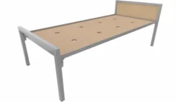 Lit tête panneau - Square - 90 x 200 cm - sommier panneau - adapté PMR