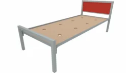 Lit tête panneau - Square - 80 x 190 cm - sommier panneau