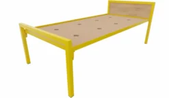 Lit tête panneau - Square - 90 x 190 cm - sommier panneau - adapté PMR