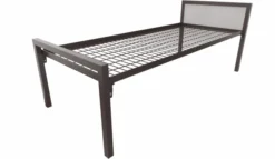 Lit tête panneau - Square - 80 x 190 cm - sommier métallique - adapté PMR