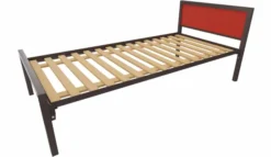 Lit tête panneau - Square - 90 x 190 cm - sommier à lattes rigides
