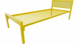 Lit tête panneau - Square - 90 x 210 cm - sommier métallique