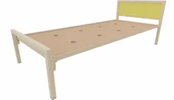 Lit tête panneau - Square - 90 x 210 cm - sommier panneau