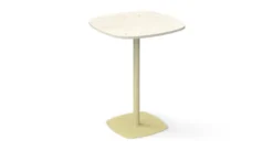 Mange-debout carré angles arrondis Tamaris - 80 x 80 cm - h. 105 cm - piétement sur socle carré - stratifié