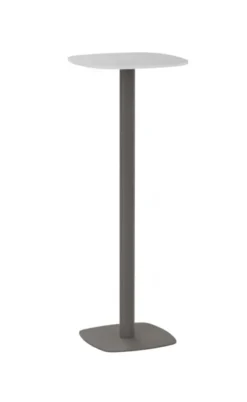 Mange-debout carré angles arrondis Tamaris - 43 x 43 cm - h. 112 cm - socle carré - stratifié