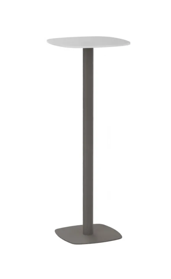 Mange-debout carré angles arrondis Tamaris - 43 x 43 cm - h. 112 cm - socle carré - stratifié