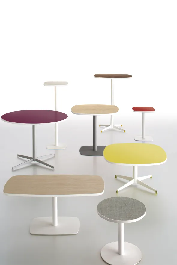 Mange-debout rond Tamaris - Ø 43 cm - h. 112 cm - socle carré - stratifié