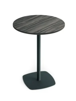 Mange-debout rond Tamaris - Ø 80 - h. 105 cm - piétement sur socle carré - stratifié
