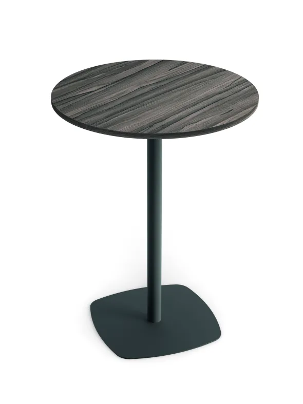 Mange-debout rond Tamaris - Ø 80 - h. 105 cm - piétement sur socle carré - stratifié