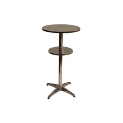 Mange-debout Soléa - Ø 60 cm - piétement central - plateau inox