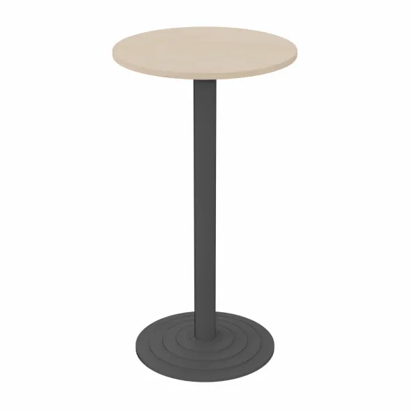 Mange debout Zen - Ø 60 cm - piétement central - plateau stratifié - chants ABS