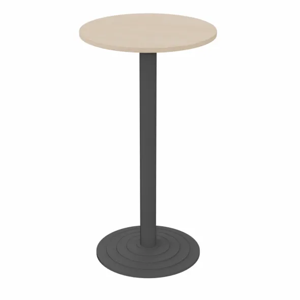Mange debout Zen - Ø 60 cm - piétement central - plateau stratifié antibruit - chants ABS