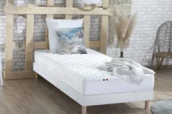 Matelas à ressorts - 90 x 190 cm - ép. 19 cm - classe A - anti-acarien et antibactérien