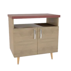 Meuble bahut Lagune - 2 portes et 1 niche - l. 90 x h. 95 x pr. 57 cm
