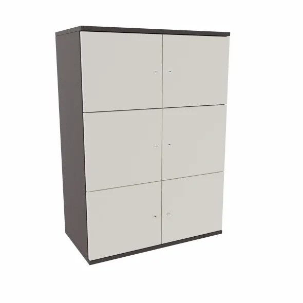 Meuble de rangement Epure - 6 casiers - fermeture à clé - clé passe partout non fournie