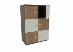 Meuble de rangement Epure - 6 casiers - fermeture à code - clé passe partout non fournie