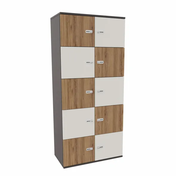 Meuble de rangement Epure - 10 casiers - fermeture à code - clé passe partout non fournie