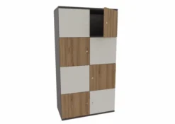 Meuble de rangement Epure - 8 casiers - fermeture à clé - clé passe partout non fournie