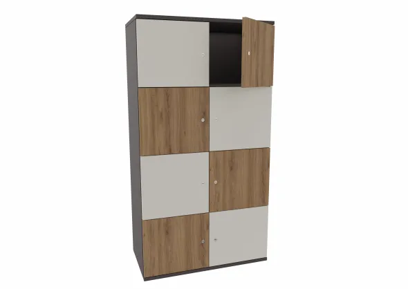 Meuble de rangement Epure - 8 casiers - fermeture à clé - clé passe partout non fournie