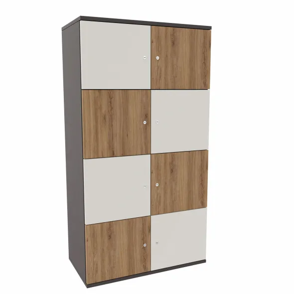 Meuble de rangement Epure - 8 casiers - fermeture à clé - clé passe partout non fournie
