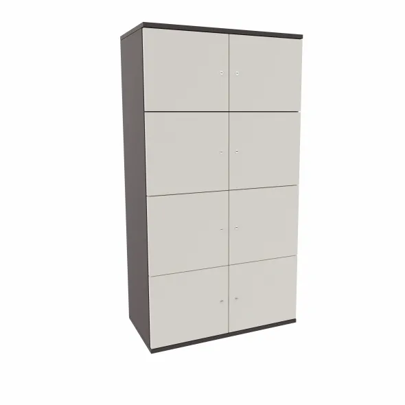 Meuble de rangement Epure - 8 casiers - fermeture à clé - clé passe partout non fournie
