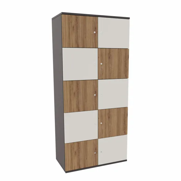 Meuble de rangement Epure - 10 casiers - fermeture à clé - clé passe partout non fournie